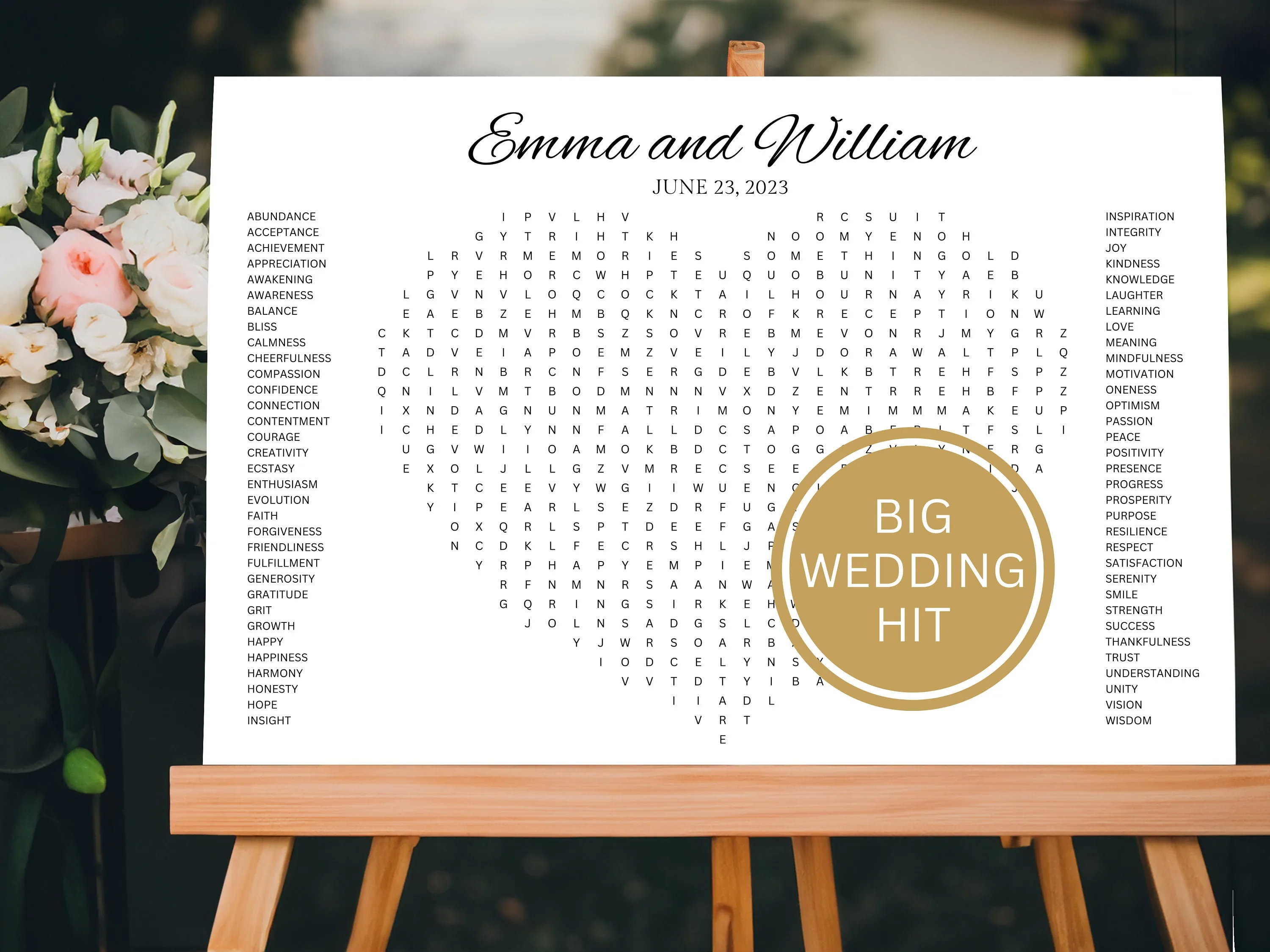 Custom Bridal Shower Word Search Puzzle – Personalized Game Poster 13