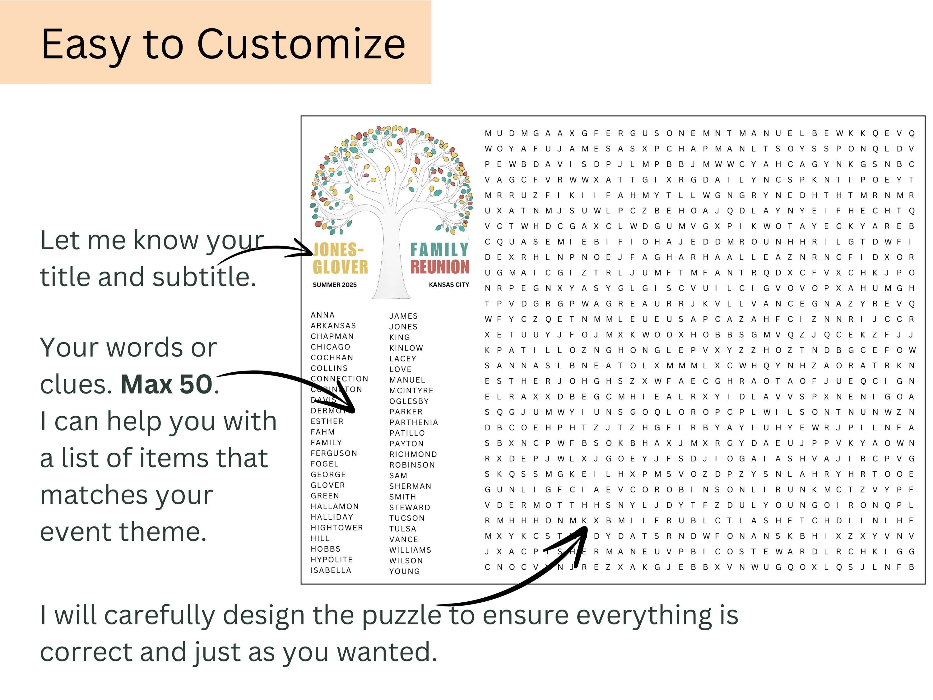 Custom Church Event Word Search Puzzle – Congregation Party Game 4