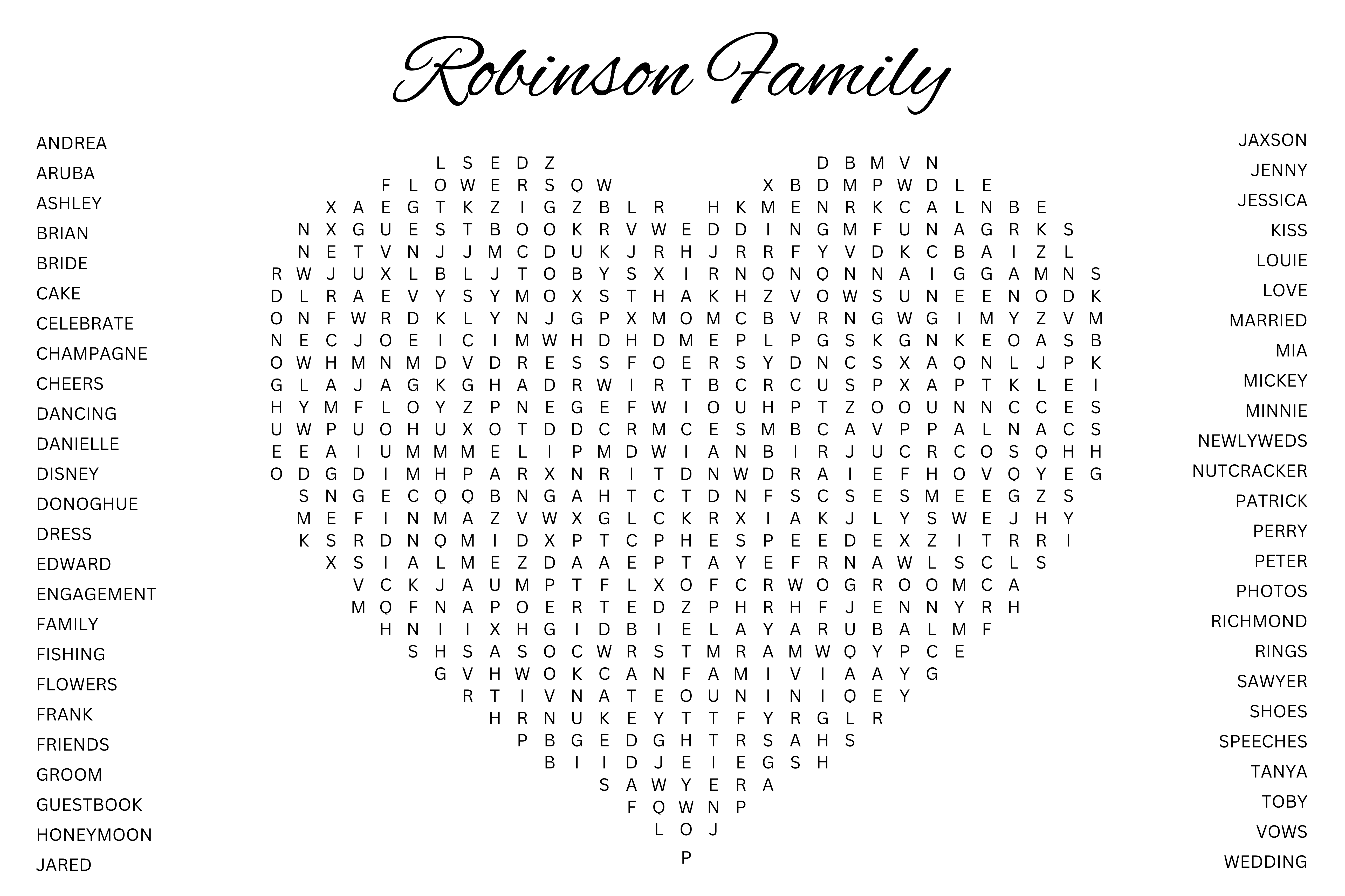 Custom Class Reunion Word Search Puzzle – Giant Foam Board Game 13