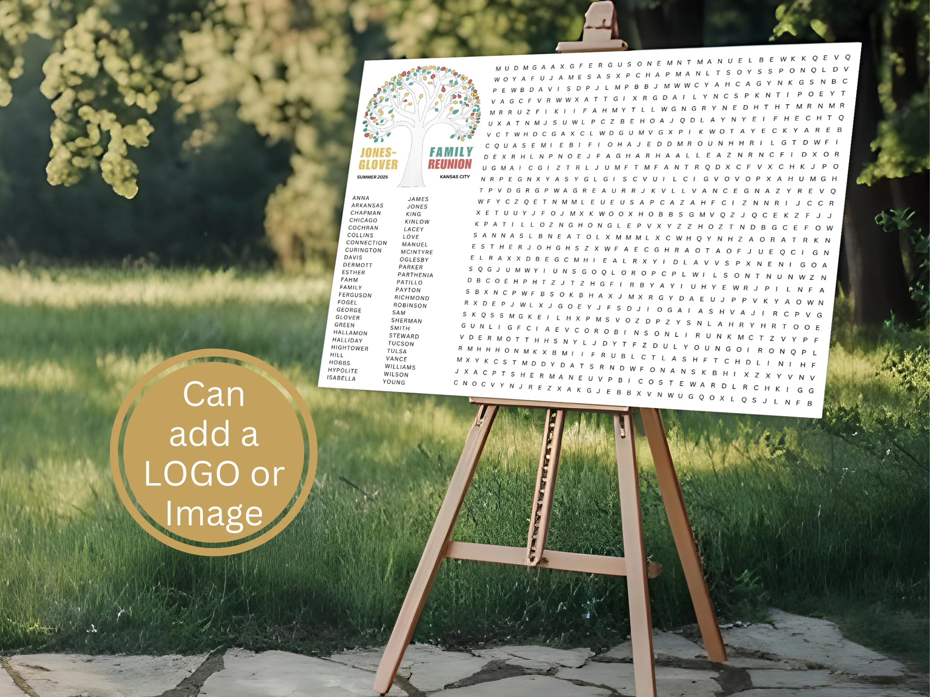 Custom Shape Wedding Word Search Puzzle – Giant Rehearsal Game 8