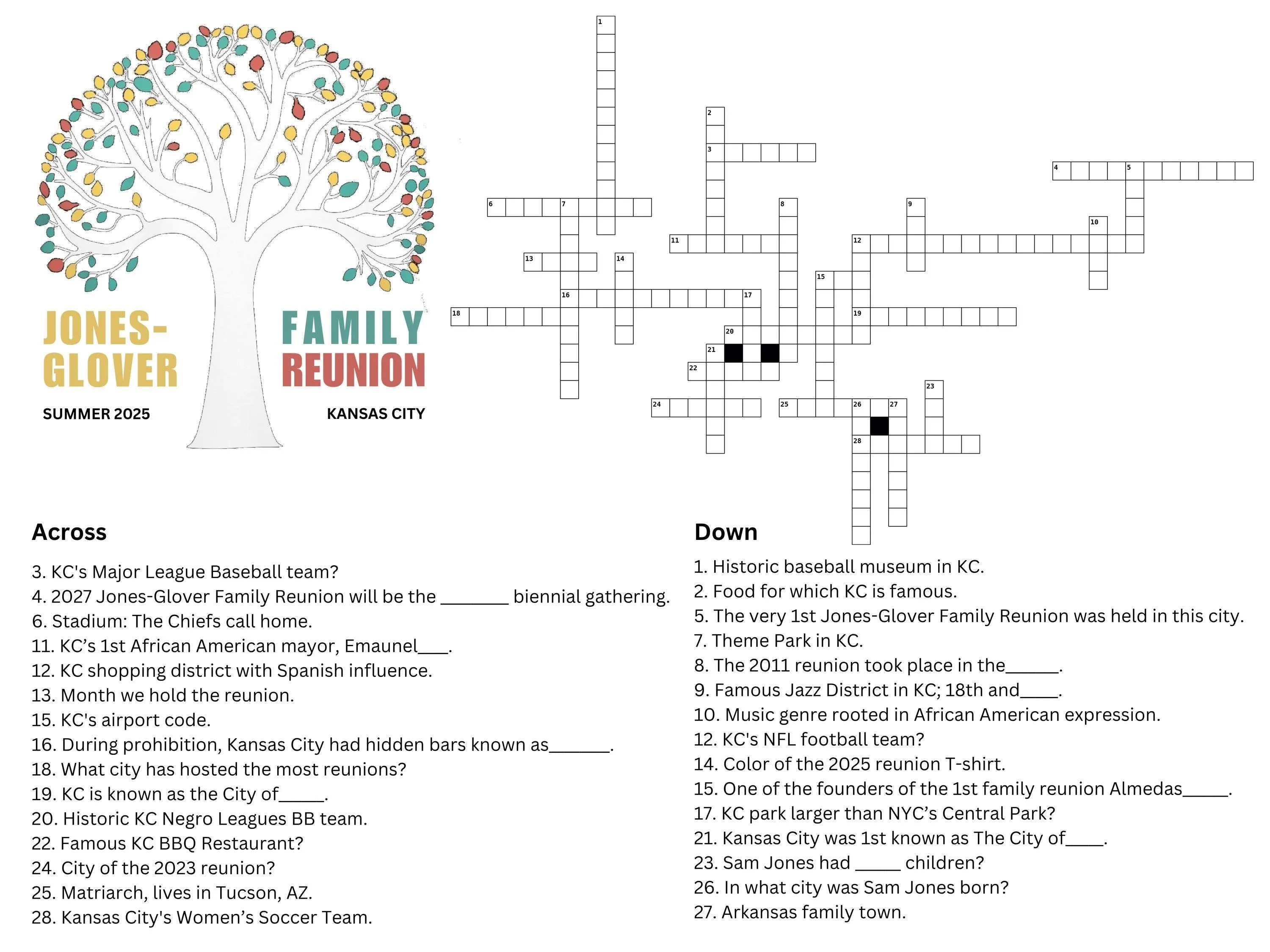 Custom Family Reunion Crossword Puzzle – Personalized Giant Poster 13
