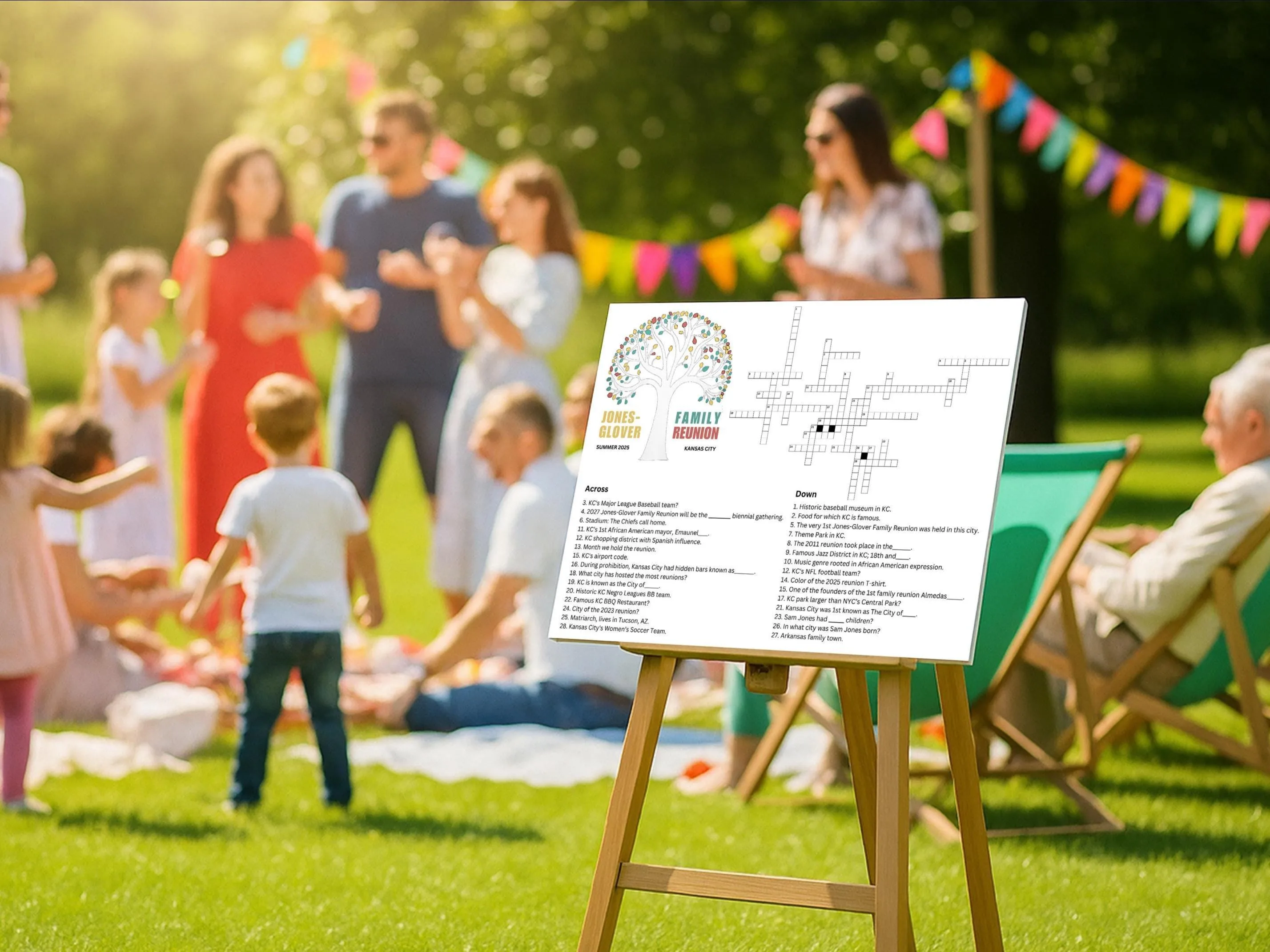 Custom Family Reunion Crossword Puzzle – Personalized Giant Poster 12