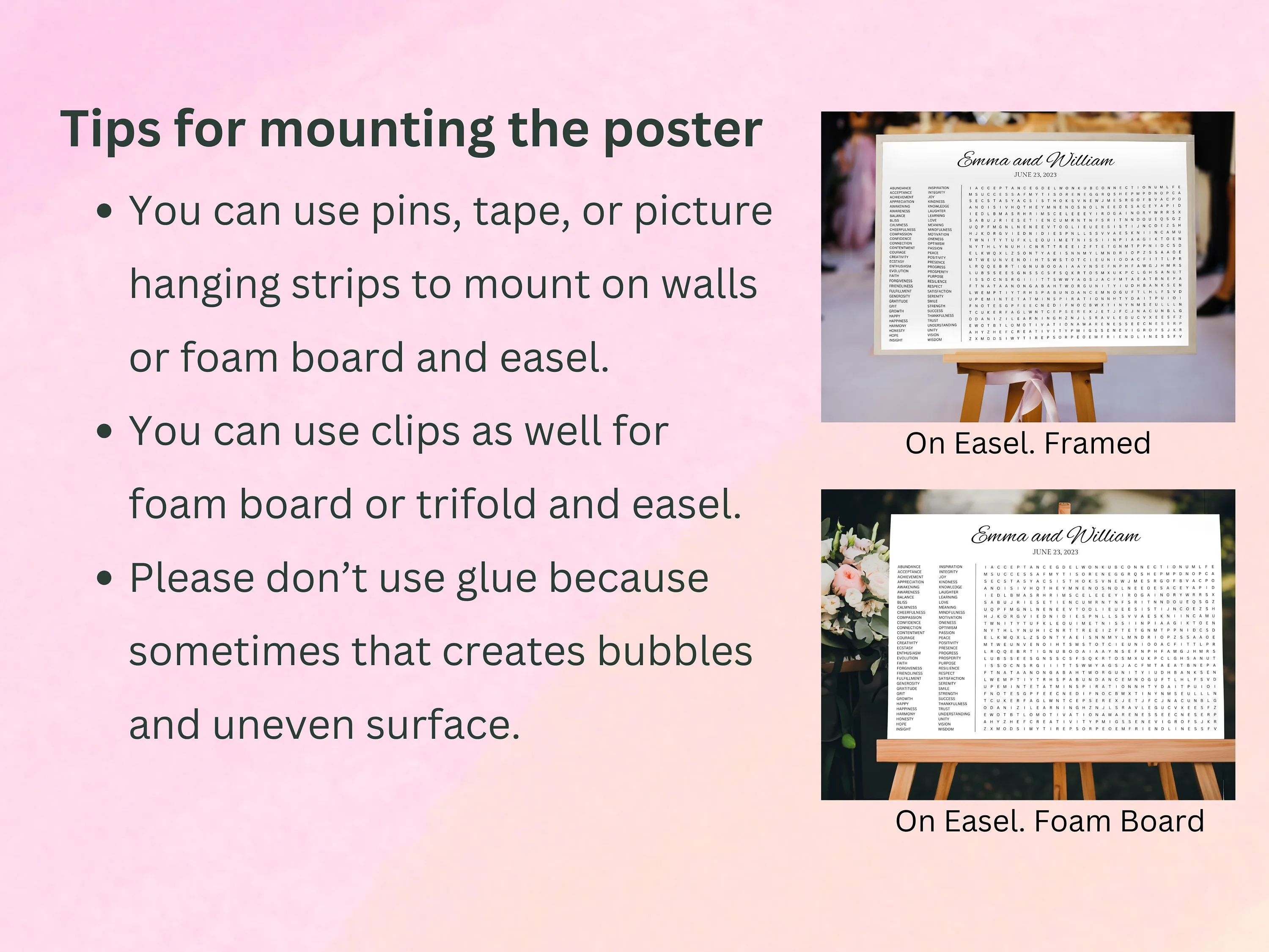 Giant Wedding Word Search Puzzle – Custom Reception Activity 11