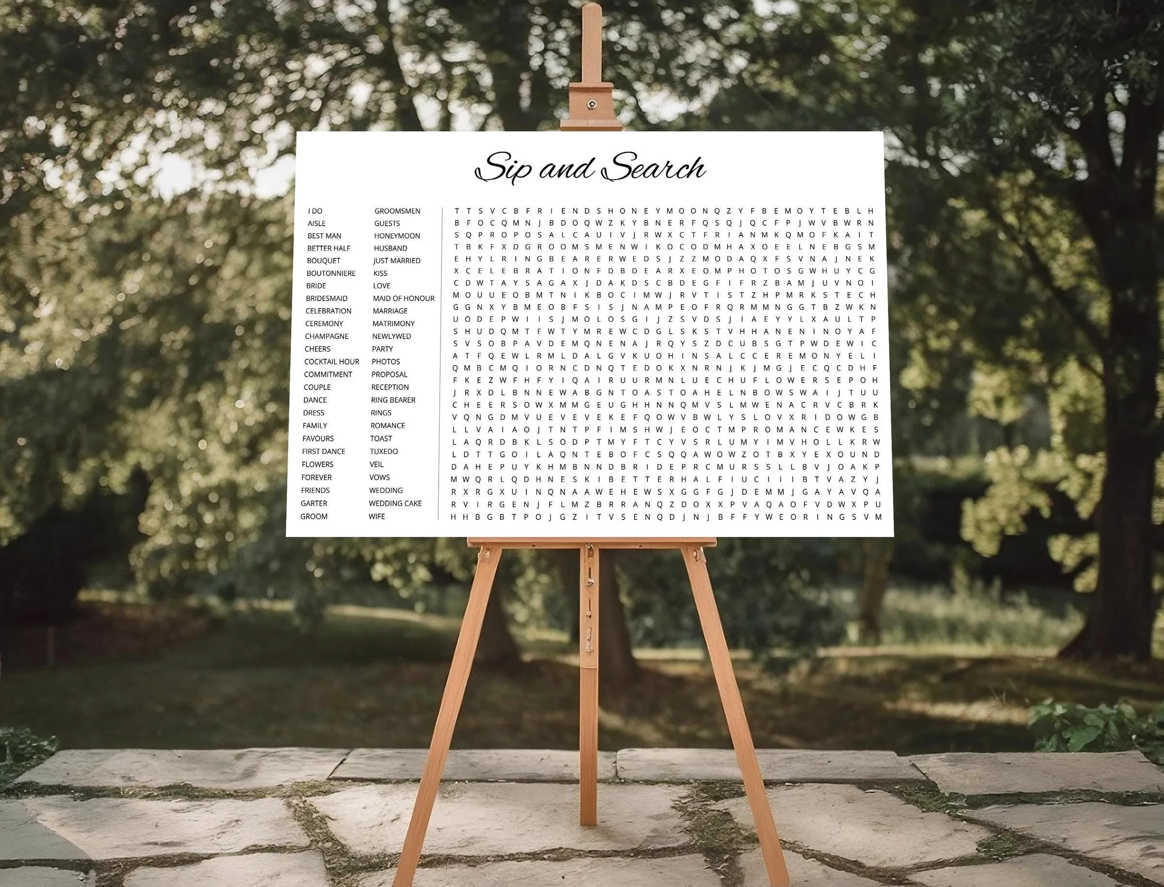 Giant Wedding Word Search Puzzle – Custom Reception Activity 13
