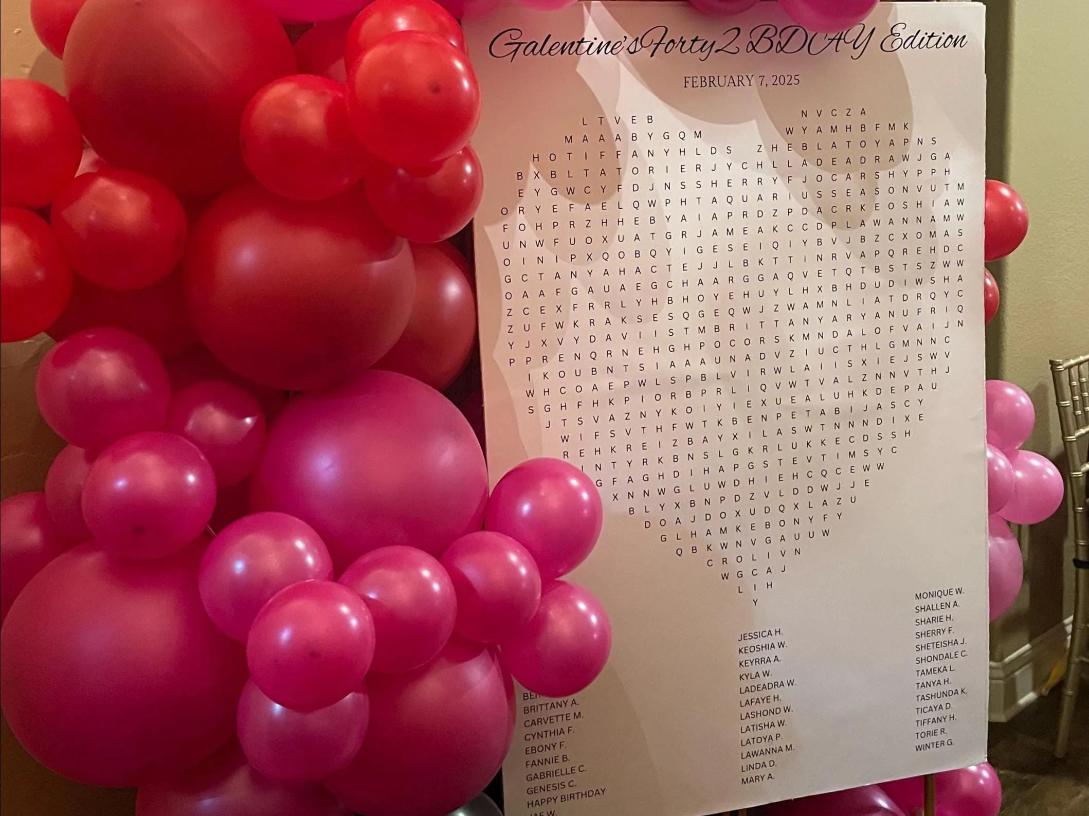 Personalized Birthday Word Search Puzzle – Giant Party Game Poster 13