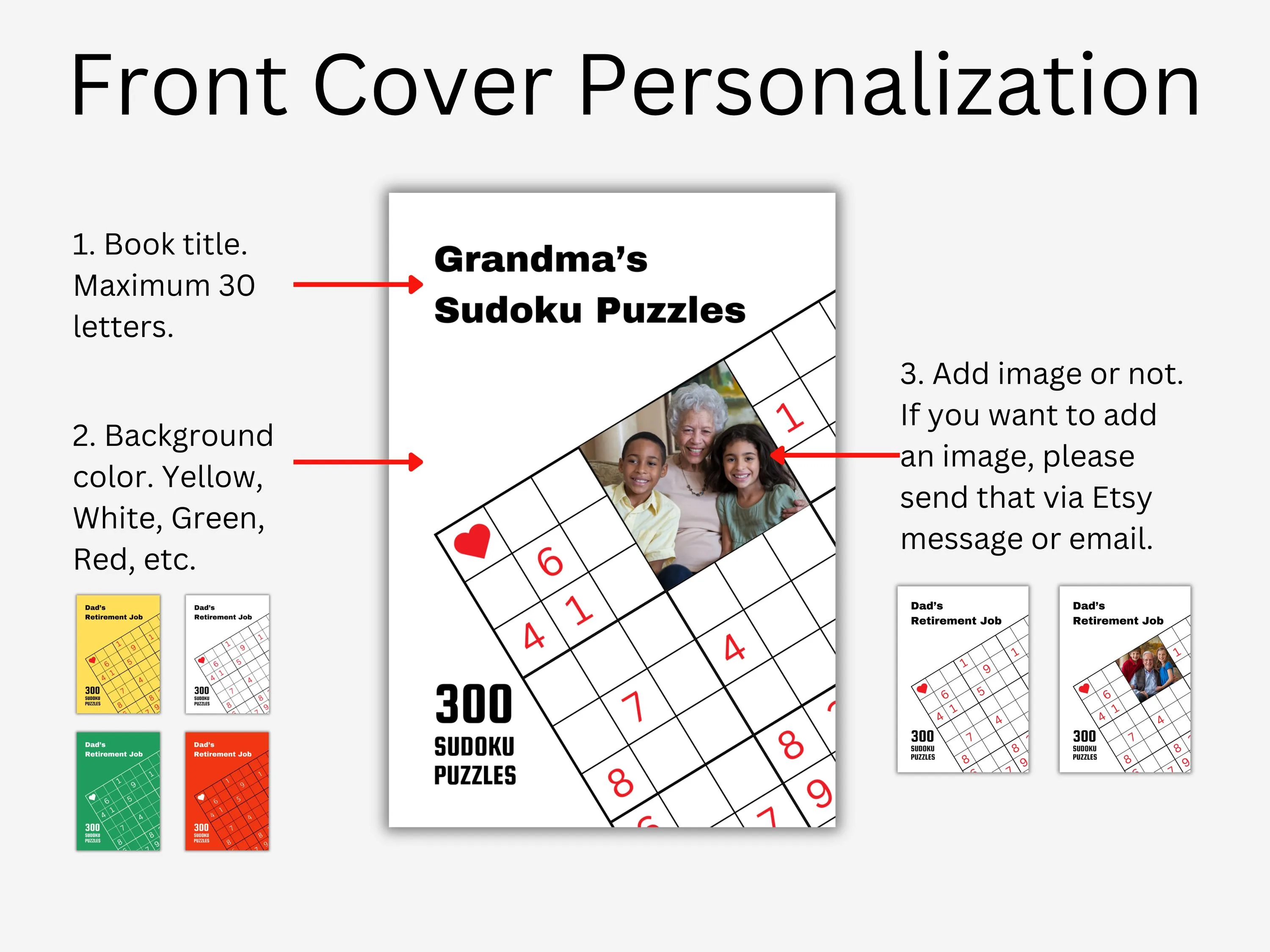 Personalized Holiday Sudoku Puzzle Book – Custom Photo Gift 3