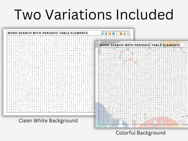 STEM Word Search Puzzle. Chemistry Puzzle. Periodic Table Elements Word Search. STEM Activity. Classroom, Homeschooling Science Activity.