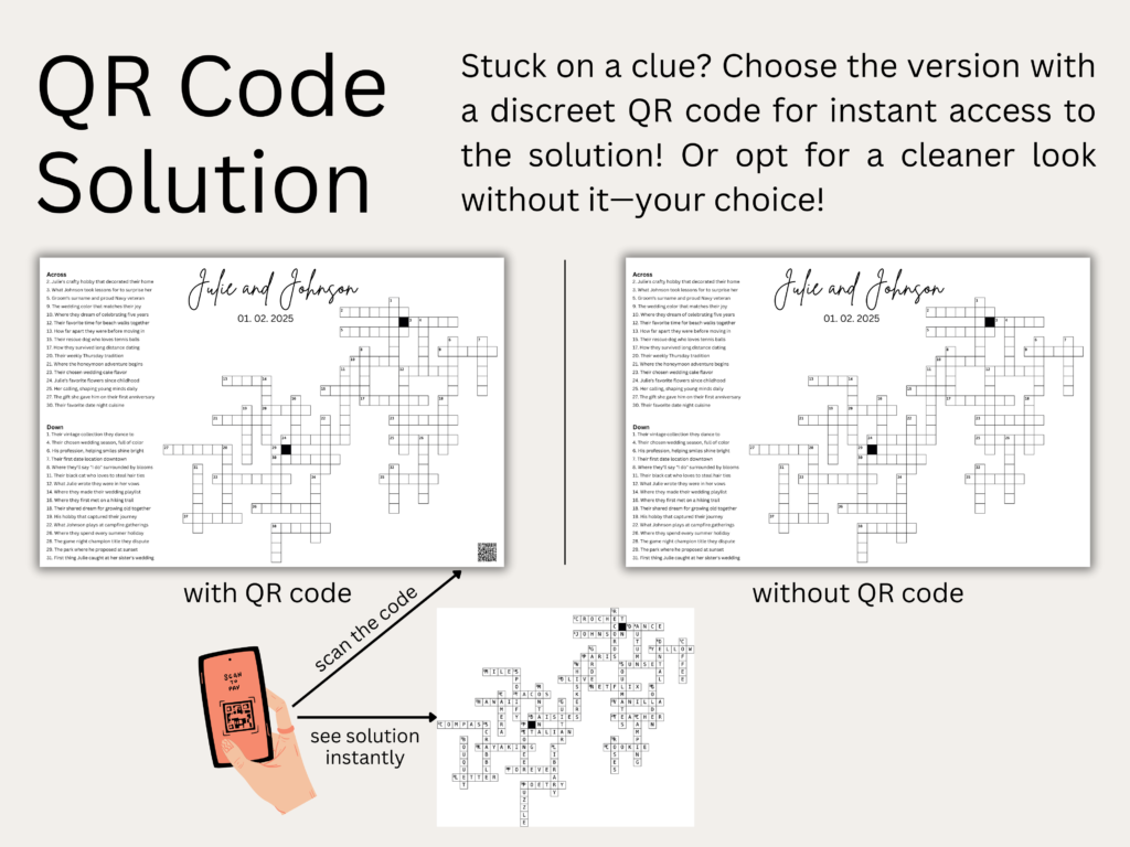 Wedding Crossword Puzzle. Custom Giant Crossword Puzzle Poster. Foam Board. Sip and Search. Wedding Reception Games. Sip and Solve