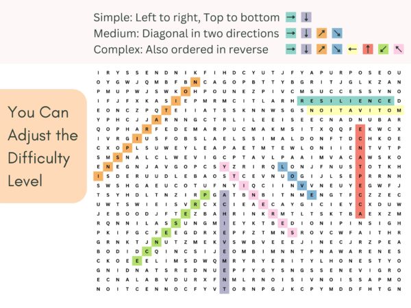 Custom Giant Word Search Puzzle for Birthday Party Games, Fun Activity, Personalized Gifts - Image 3