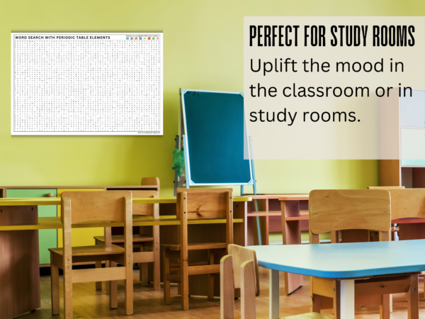 STEM Word Search Puzzle. Chemistry Puzzle. Periodic Table Elements Word Search. STEM Activity. Classroom, Homeschooling Science Activity.