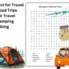 National Parks Word Search Puzzles. Printable Road Trip worksheet, Travel, Camping Fun Activity for Kids and Adults. Homeschooling Geography Learning - Image 2