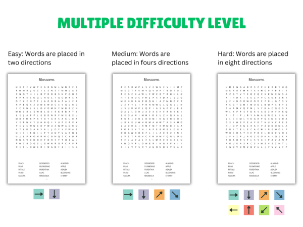 Spring Word Search for Kids. 30 Spring Themes. 450 Words. Printable Spring Activity for Kids